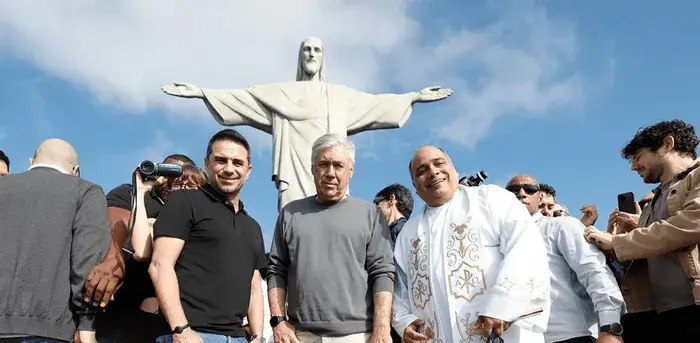 Ancelotti visita Cristo Redentor