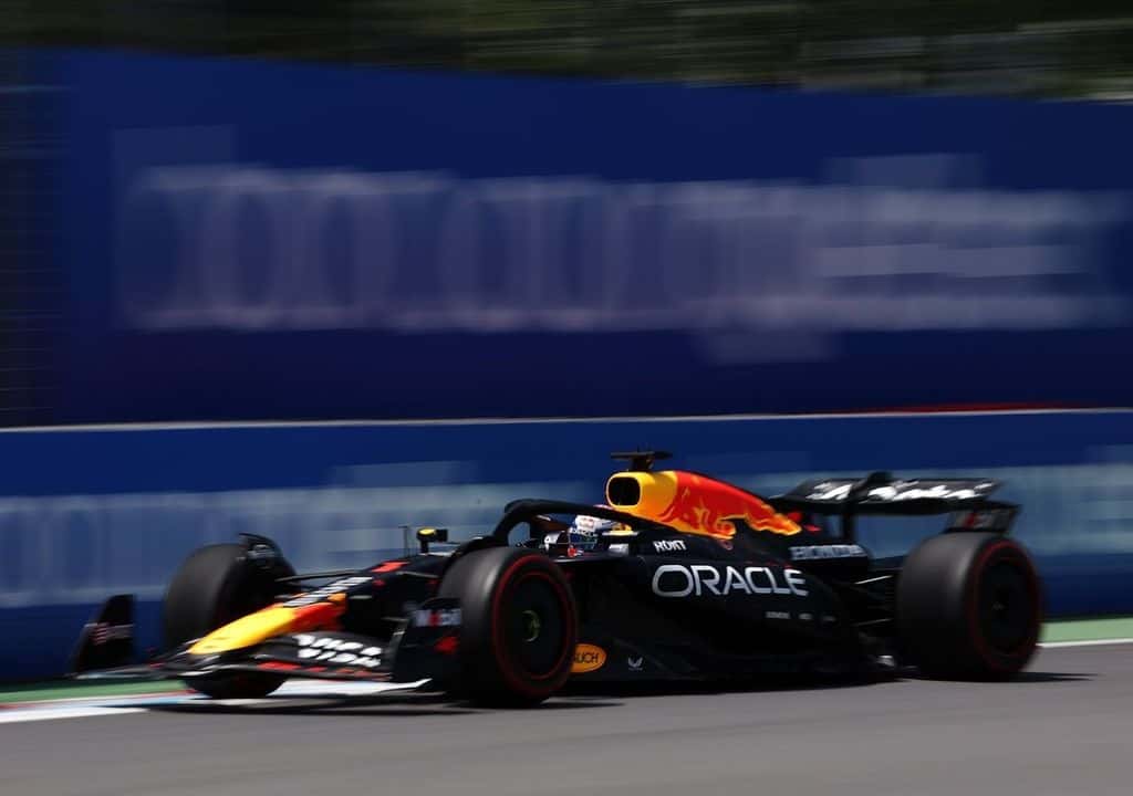 F1 no Canadá: Verstappen lidera TL1 após batida de Leclerc; Bortoleto em 16º