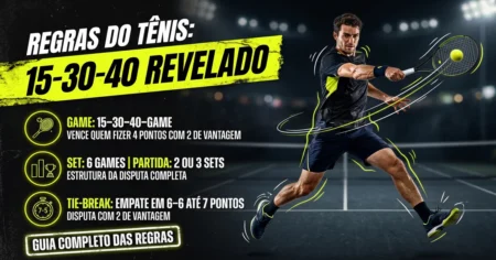 Regras do tênis: quadra, rede e pontuação 15-30-40 explicadas no guia para iniciantes