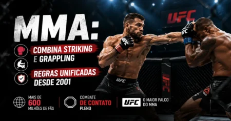 Capa social do guia MMA: artes marciais mistas, Regras Unificadas e o cenário do UFC, PFL, Bellator e ONE Championship