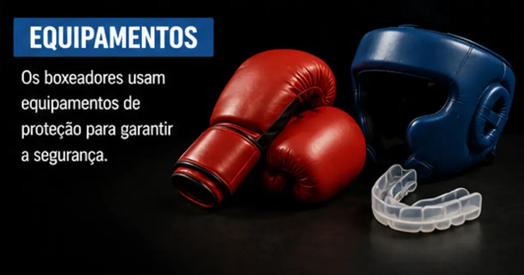 equipamentos de protecao no boxe luvas capacete protetor bucal