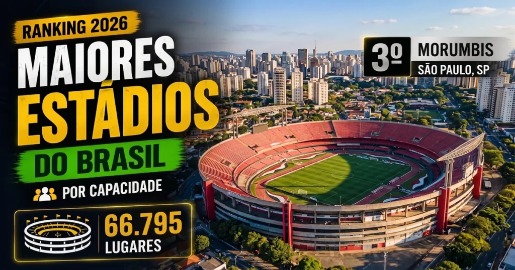 MorumBis (Estádio Cícero Pompeu de Toledo), 3º maior estádio do Brasil, 66.795 lugares, casa do São Paulo FC