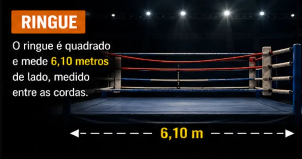 ringue de boxe medidas oficiais 610m