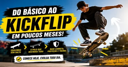 Manobras de skate para iniciantes: skatista executando manobra no shape