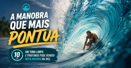 O Que é Tubo no Surfe? A Manobra Que Mais Pontua Surfista dentro do tubo, totalmente coberto pelo lip da onda, a manobra que mais pontua no surfe