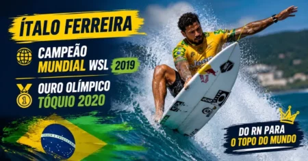 Ítalo Ferreira surfando, campeão mundial de 2019 e ouro olímpico de Tóquio 2020